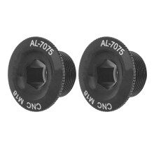 Set of 2 Bicycle Crank Cover Screws M18 Aluminum Alloy Fixing Bolts Black