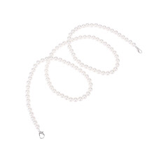 Ketting Riempje Met Parel En Zilveren Messenger Tassen