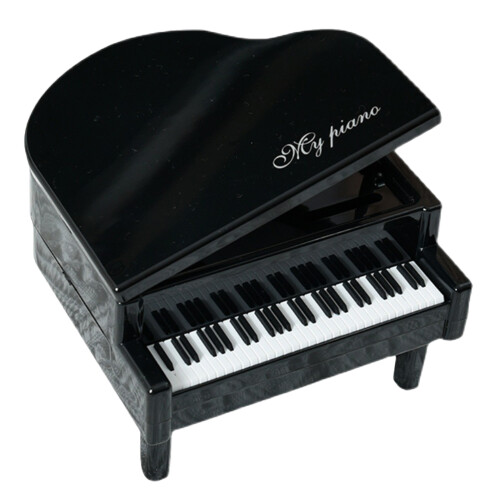 2 Stuks Plastic Piano Versiering Desktop Ornament Zwart