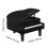 2 Stuks Plastic Piano Versiering Desktop Ornament Zwart 2