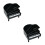 2 Stuks Plastic Piano Versiering Desktop Ornament Zwart 8