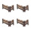 4 Mini Schutting Decoratieve Palenheg 8