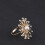 3Stk Goldfarbene Blumenförmige Mit Strass 4