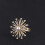 3Stk Goldfarbene Blumenförmige Mit Strass 10
