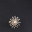 3Stk Goldfarbene Blumenförmige Mit Strass 11