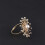 3Stk Goldfarbene Blumenförmige Mit Strass 8