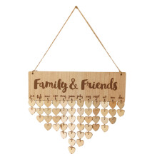 Family & Friends Diy Holzkalender Erinnerungstafel Für Besondere
