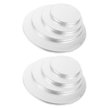8Stk Runde Tortengrundlagen Silber, Wellpappe, Für Kuchen