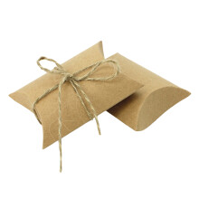 2 Kraftpapier Süßigkeitenbox Gastgeschenk Hochzeitskissen