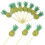 16St Ananas Cake Topper Multi Kleur Voor Feestversiering 2