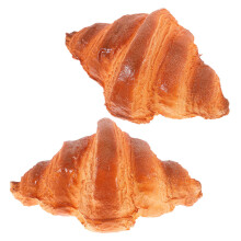 2 Sztuki Sztuczne Croissant Z Tworzywa PU Do Dekoracji Cukierni