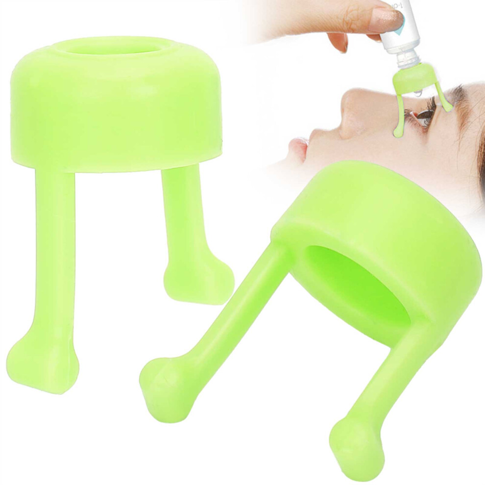 2pcs Silicone Eye Drop Guide Aid â Adjustable, Portable, Green
