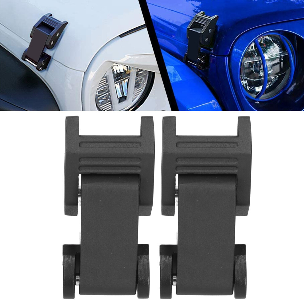 Engine Hood Latch Lock Kit Aluminum Alloy Fits Jeep Wrangler / Gladiator Black 4991359590235