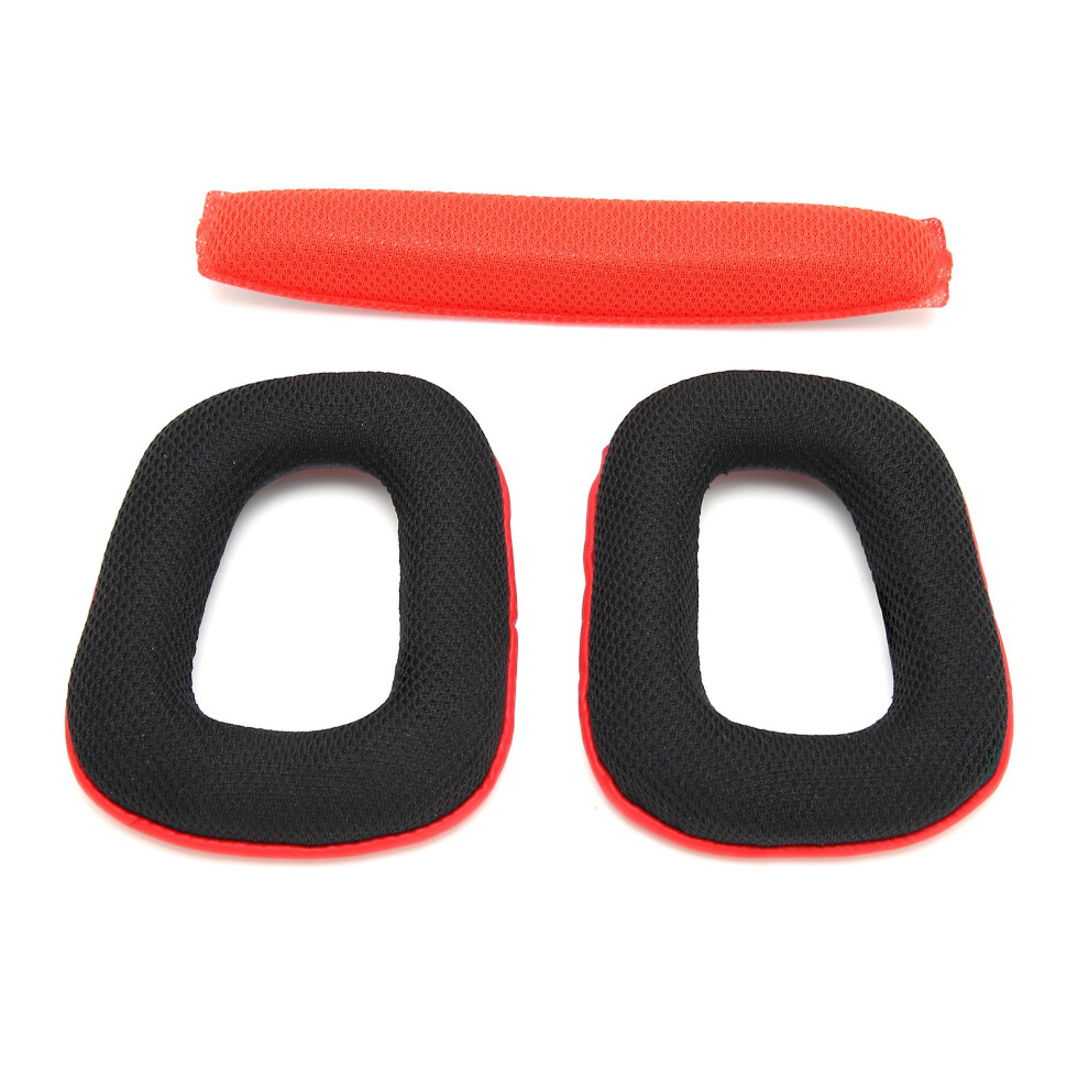 Fyzâ196 Headphone Earpads & Headband Cushion For Logitech G930, Red 8731359591698