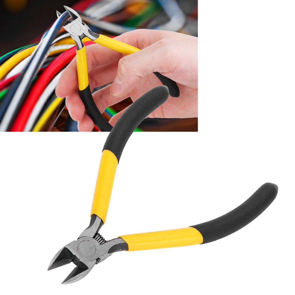 Diagonal Cutting Pliers 5In High Carbon Steel Nippers Chrome Vanadium Steel 6941359592485