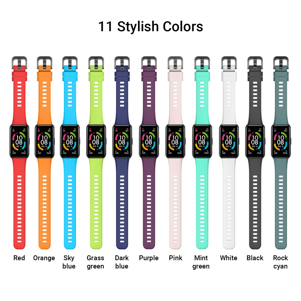 Silicone Watch Band Replacement Compatible With Honor Band 6 Adjustable Wristband In 11 Colors 9371359592968