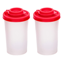 Apimente sua vida com este conjunto de saleiro e pimenteiro feito de material seguro, com frasco transparente à prova de umidade para facilitar a