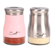 Saleiro e pimenteiro vintage com tampas de aço inoxidável, fáceis de reabastecer e limpar, dosagem perfeita, materiais de alta qualidade para o