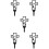 5 Metaal Kruis Steun Graf Decor 8