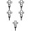 5 Metaal Kruis Steun Graf Decor 7