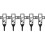 5 Metaal Kruis Steun Graf Decor 9