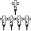 5 Metaal Kruis Steun Graf Decor 5