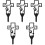 5 Metaal Kruis Steun Graf Decor 3