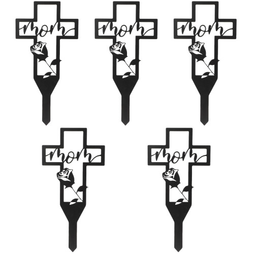5 Metaal Kruis Steun Graf Decor 2
