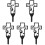 5 Metaal Kruis Steun Graf Decor 2