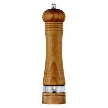 Moulin à épices élégant en bois, mécanisme de broyage en céramique à finesse réglable, design ergonomique pour une prise en main confortable.