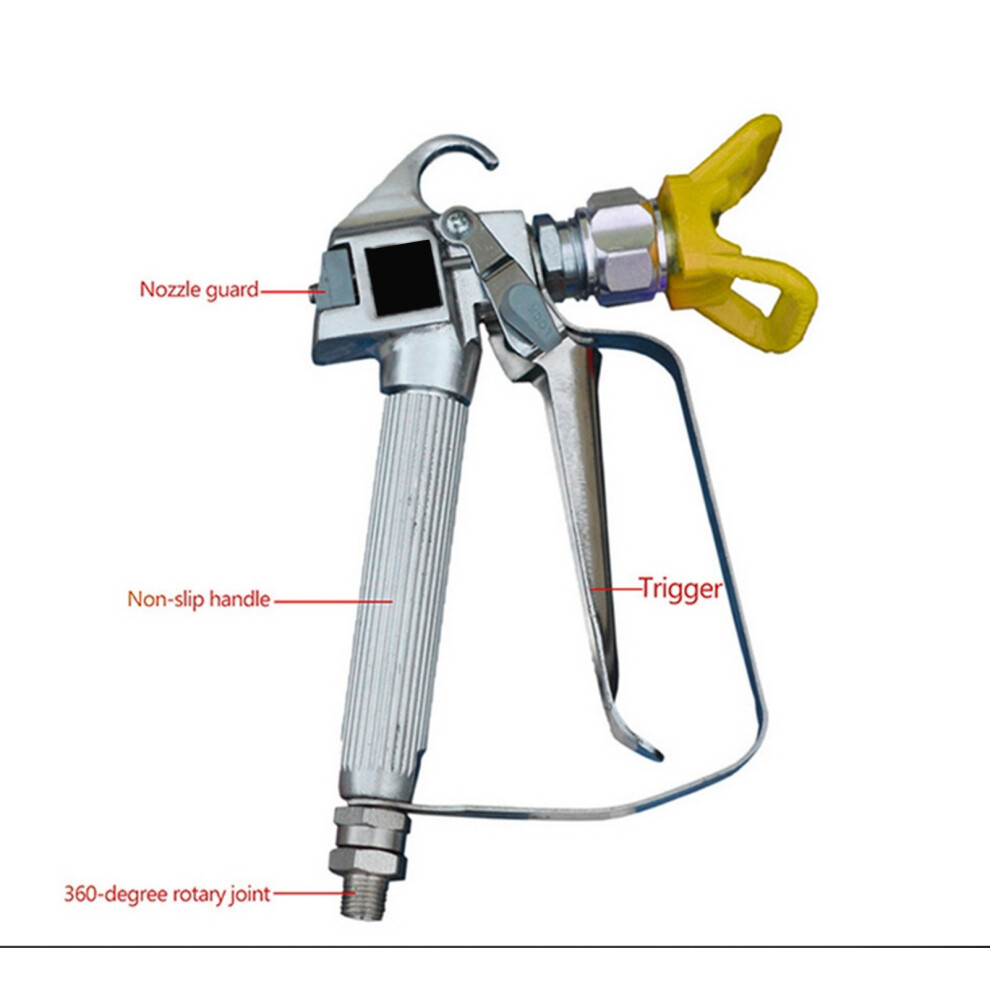 High Pressure Airless Spray Gun For Car & Wall Painting Durable Nozzle Holder 4991359594707