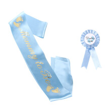 Blaue Party Sash Mit Band Lustigem Brustpin Zubehör