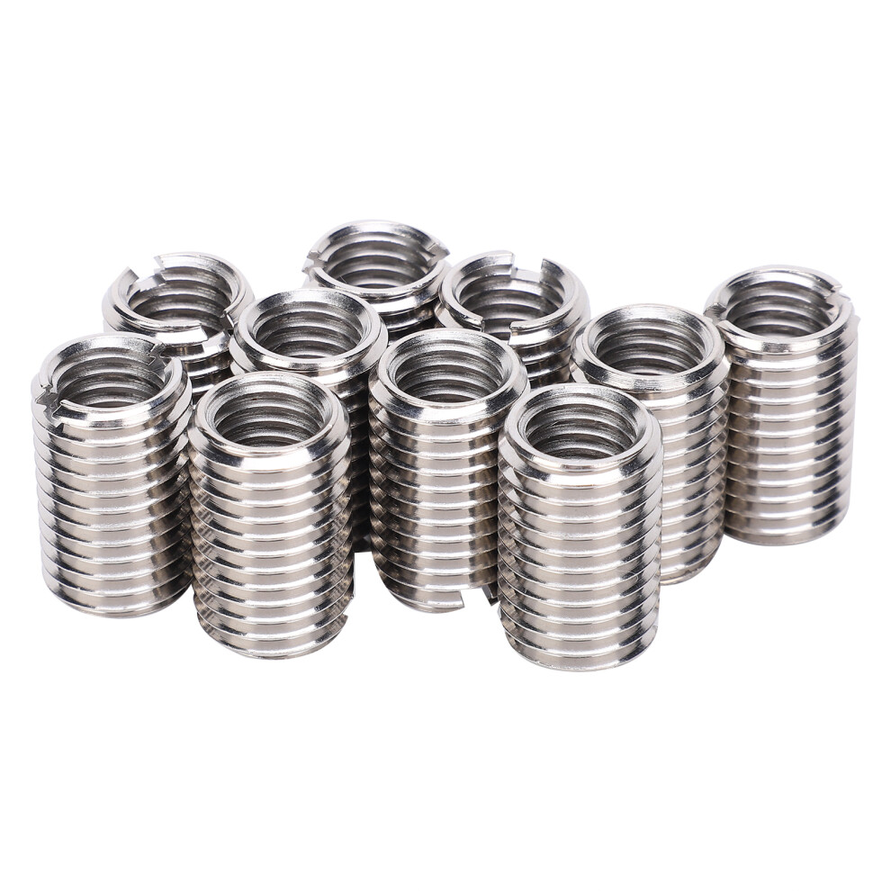 10Pcs Thread Repair Inserts Kit, M12x1.75 & M16x2mm Stainless Steel 7891359595513