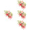 4 Sets Blumen Brosche Armband Corsage 6
