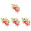4 Sets Blumen Brosche Armband Corsage 2
