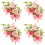 4 Sets Blumen Brosche Armband Corsage 5