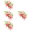 4 Sets Blumen Brosche Armband Corsage 7