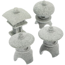 20Stk Mini Statue Japanischer Sandsteinlaterne Bonsai Deko