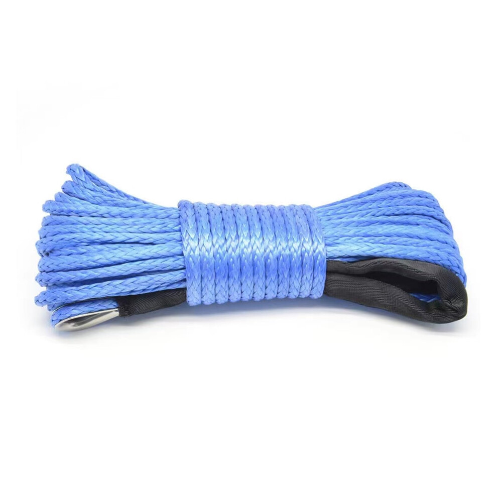 Winch Rope 7,700 Lbs Winch Line Cable For Atv, Suv, Utv, Truck, Rubber Towing Hook Stopper, Offroad Accessories Blue 9067246617707