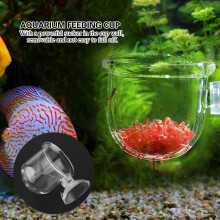 Kleiner roter Fisch Kristallglas-Futternapf, 3,5 x 4 cm Aquarium-Nahrungsverteiler