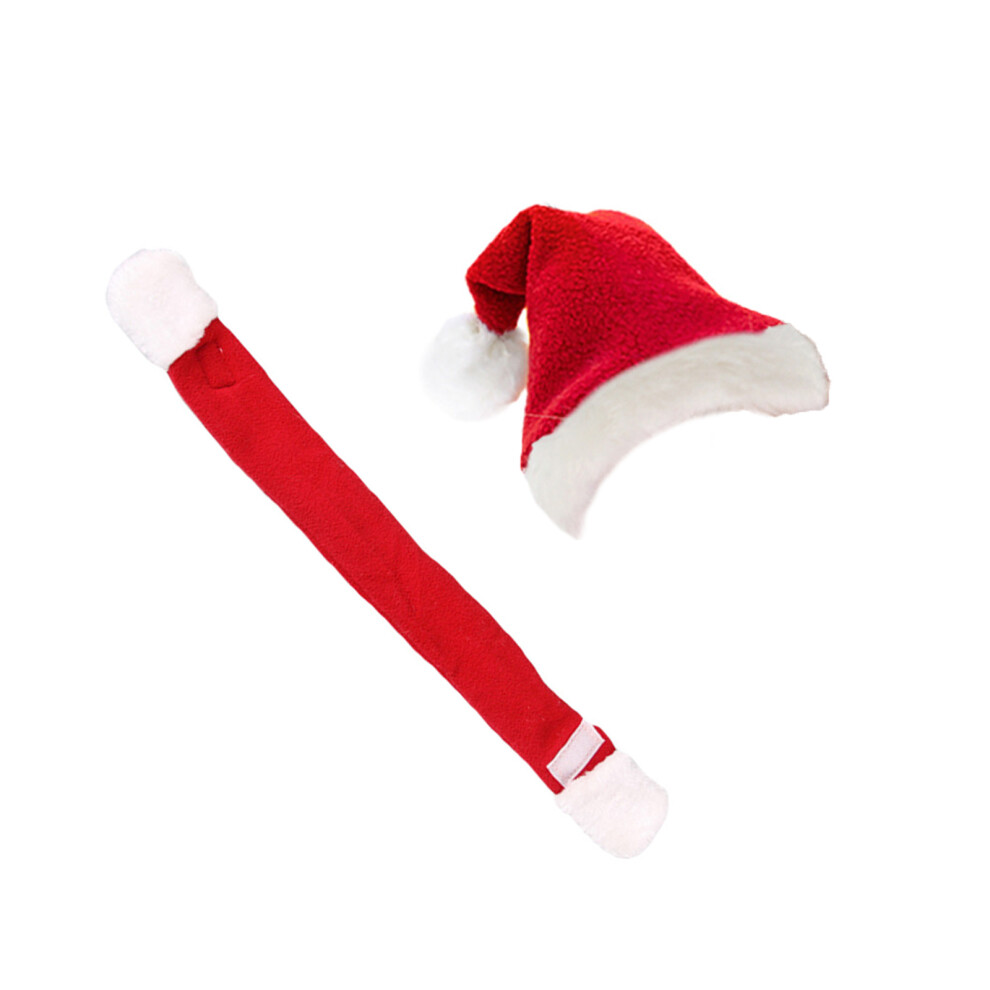 Dress up Your Pet in Christmas Santa Hat and Scarf Set Cosplay-image-OPC-PMTXFDN-NEW