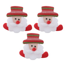 6 Weihnachten Santa Anstecker Kinder Party Clips Mit Licht