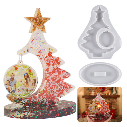Christmas Tree Photo Frame Silicone Molds with-  set 1