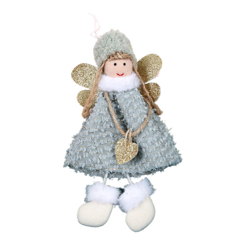 Christmas Angel for Doll Pendant Plush Tree Decorations-Blue