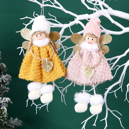 Christmas Angel for Doll Pendant Plush Tree Decorations-Blue 2