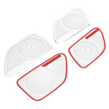 4pcs Aluminum Car Door Speaker Cover Fits for Mercedes Benz S Class W222 2014-2019