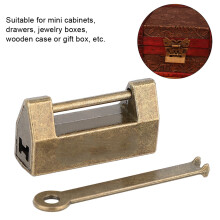Vintage Copper Mini Lock for Jewelry Box - Elegant Asian Style