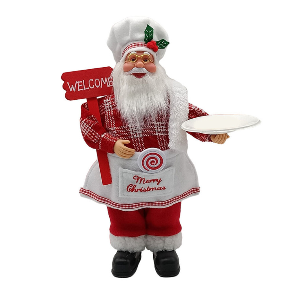 12'' Chef Santa Claus Figurines Merry Christmas Figure-image-OPC-PMTXJ8K-NEW
