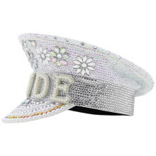 Bride Captain Hat With Rhinestones For Wedding Bachelorette (2 Pcs)