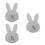 3 Pcs Creative Design Wooden Wall Clock Hanging (Grey) 7